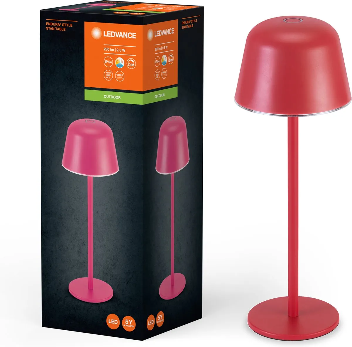 LEDVANCE Endura Style Table USB Magenta - 2,5W 200lm