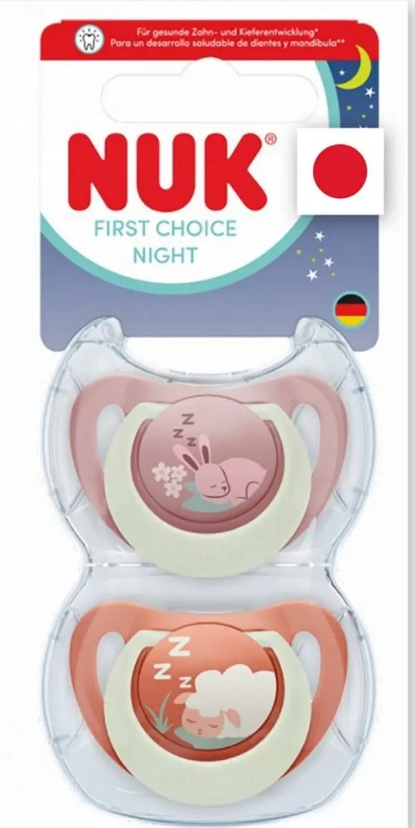 NUK First Choice Fopspeen - Siliconen - 2 Stuks - Rood