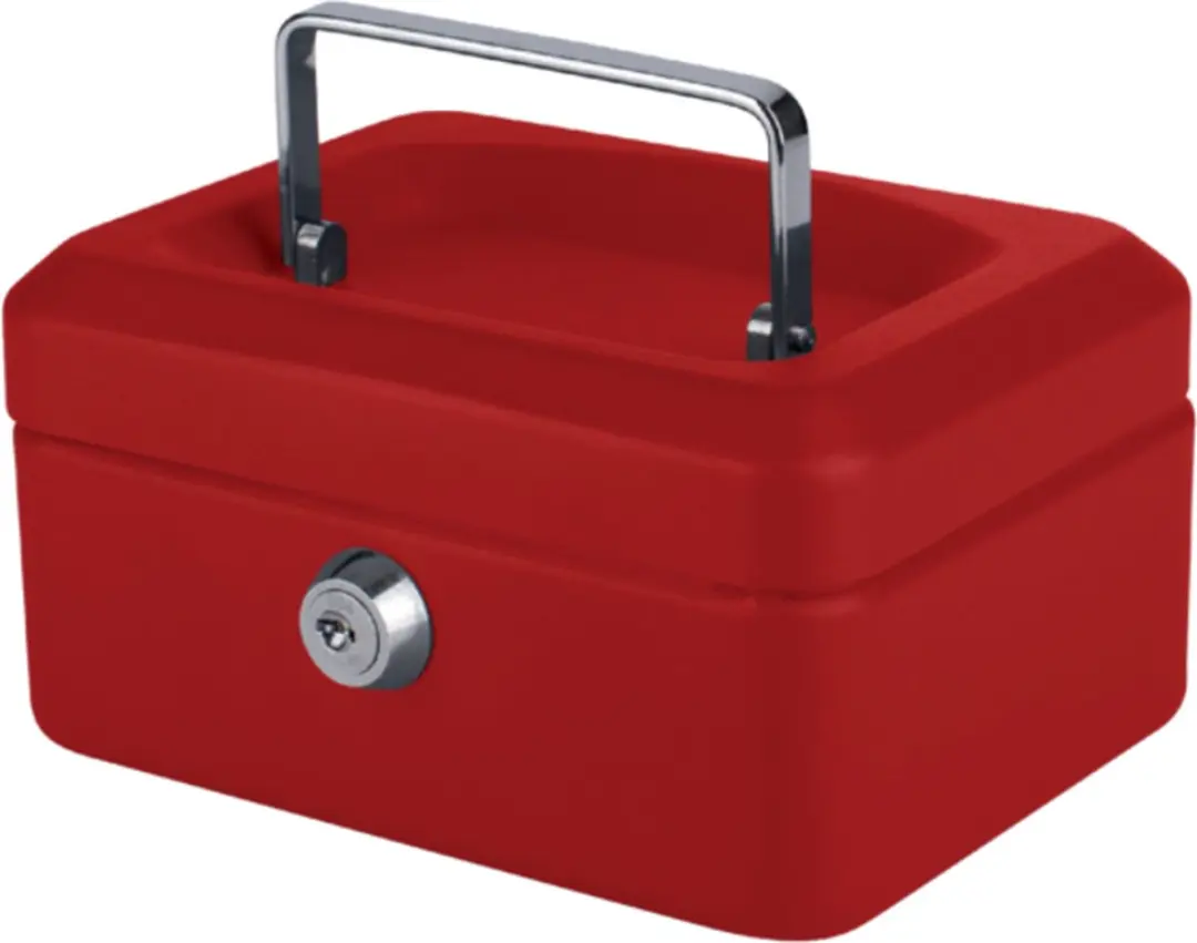 Quantore Geldkist 150x115x80mm - Rood