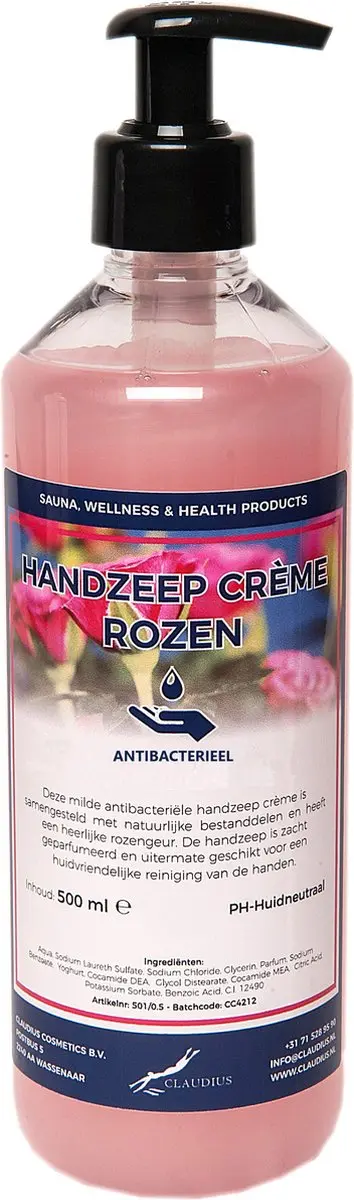 Splashbox Cosmetics Handzeep Crème Rozen 500ml