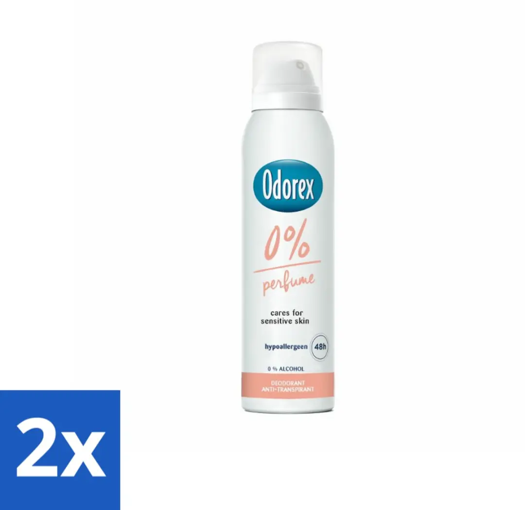 Odorex Deodorant Spray 0% Parfum - 300ml (2x150ml)