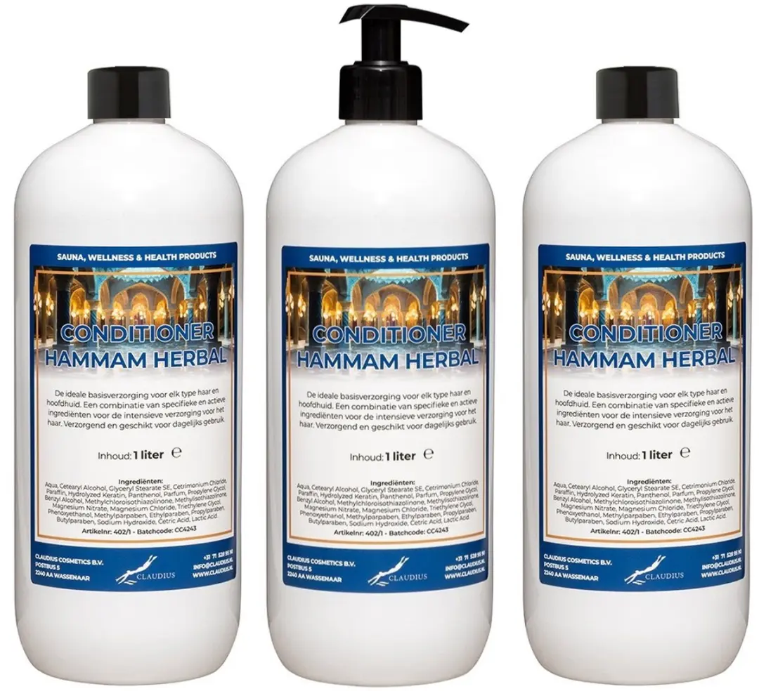 Splashbox Cosmetics Hammam Herbal Conditioner 1L - 3 Stuks
