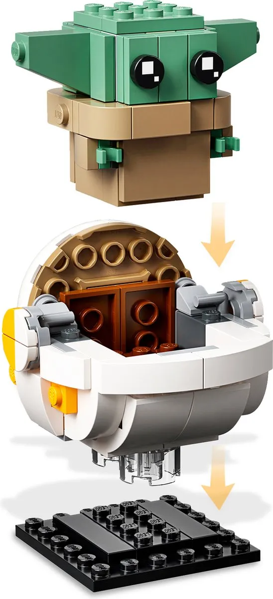 LEGO BrickHeadz Star Wars De Mandalorian & Baby Yoda 75317 - afbeelding 6 van 6