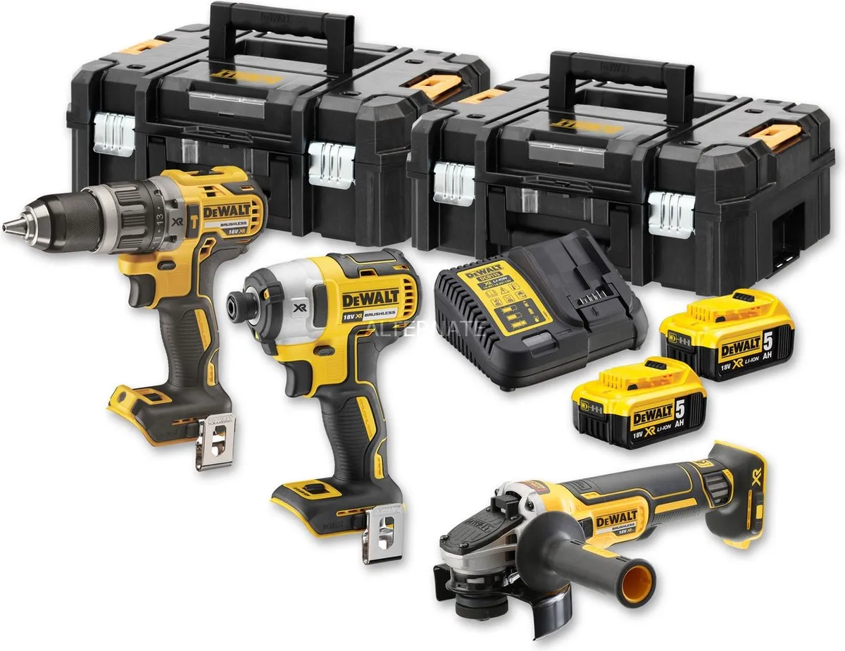 DeWALT DCK384P2T Accu combiset 3-delig 18V XR 5.0Ah in TSTAK