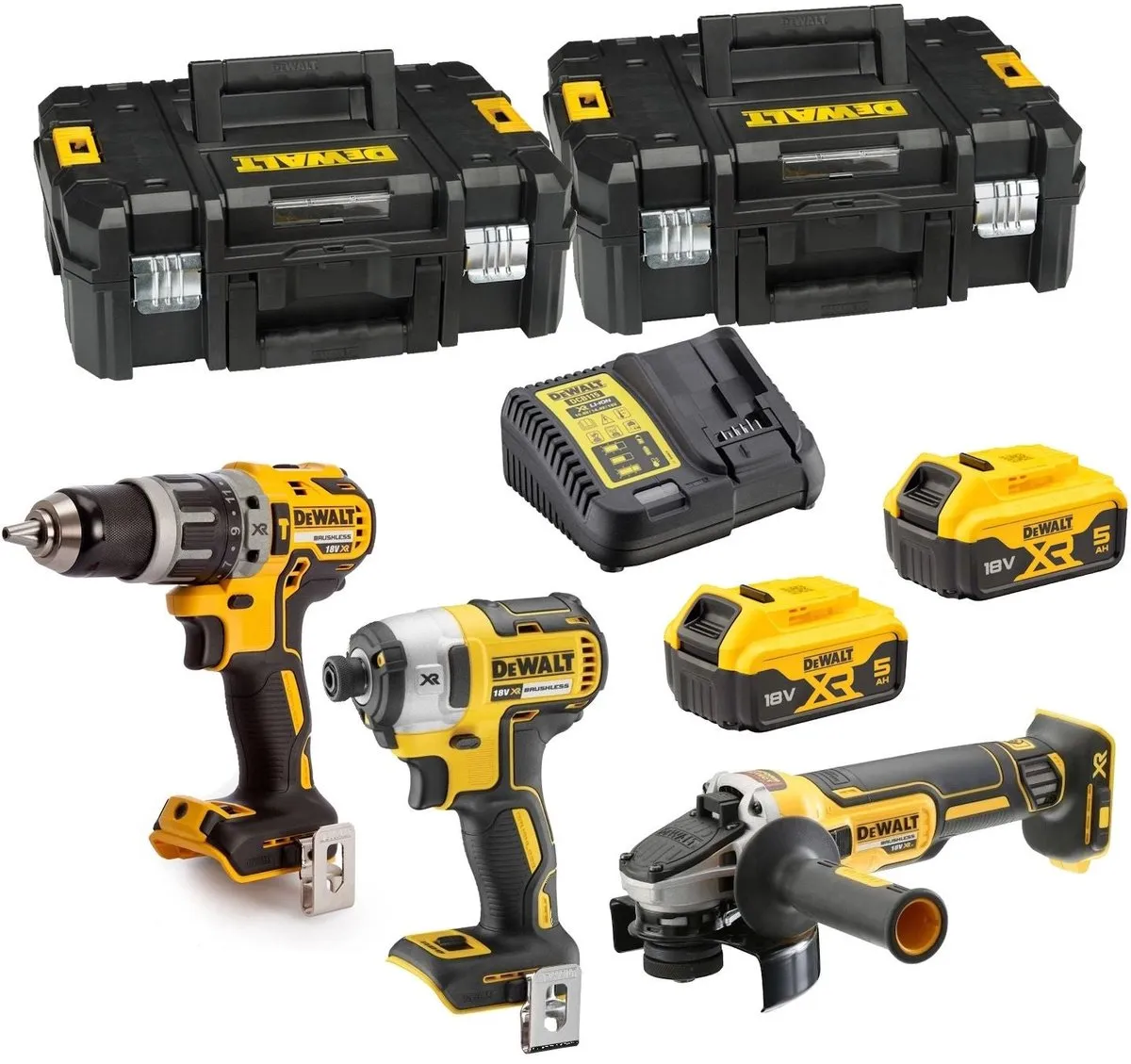DeWALT DCK384P2T Accu combiset 3-delig 18V XR 5.0Ah in TSTAK