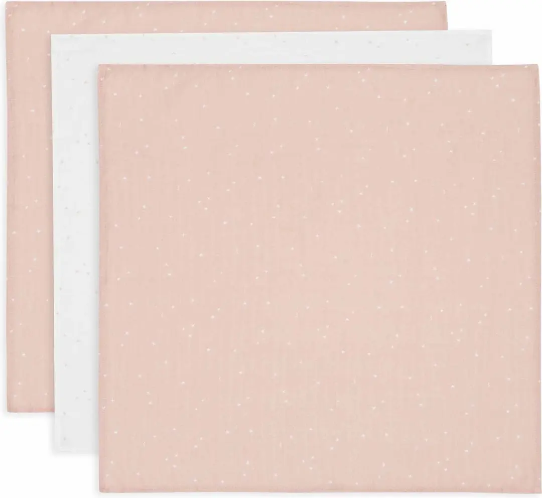 Jollein Hydrofiele Doekjes Small 70x70cm Twinkling Wild Rose - 3 Stuks
