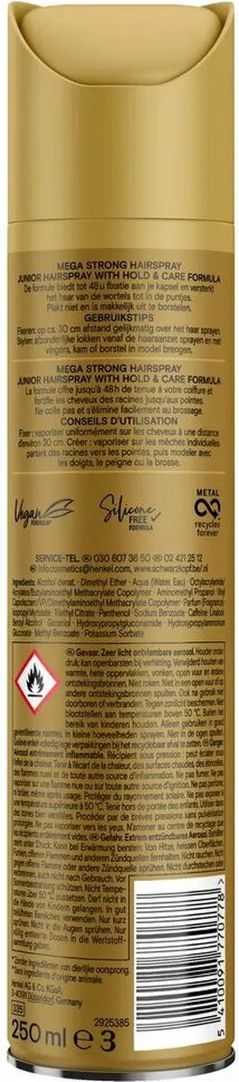 Taft Junior Haarspray Mega Strong 250ml