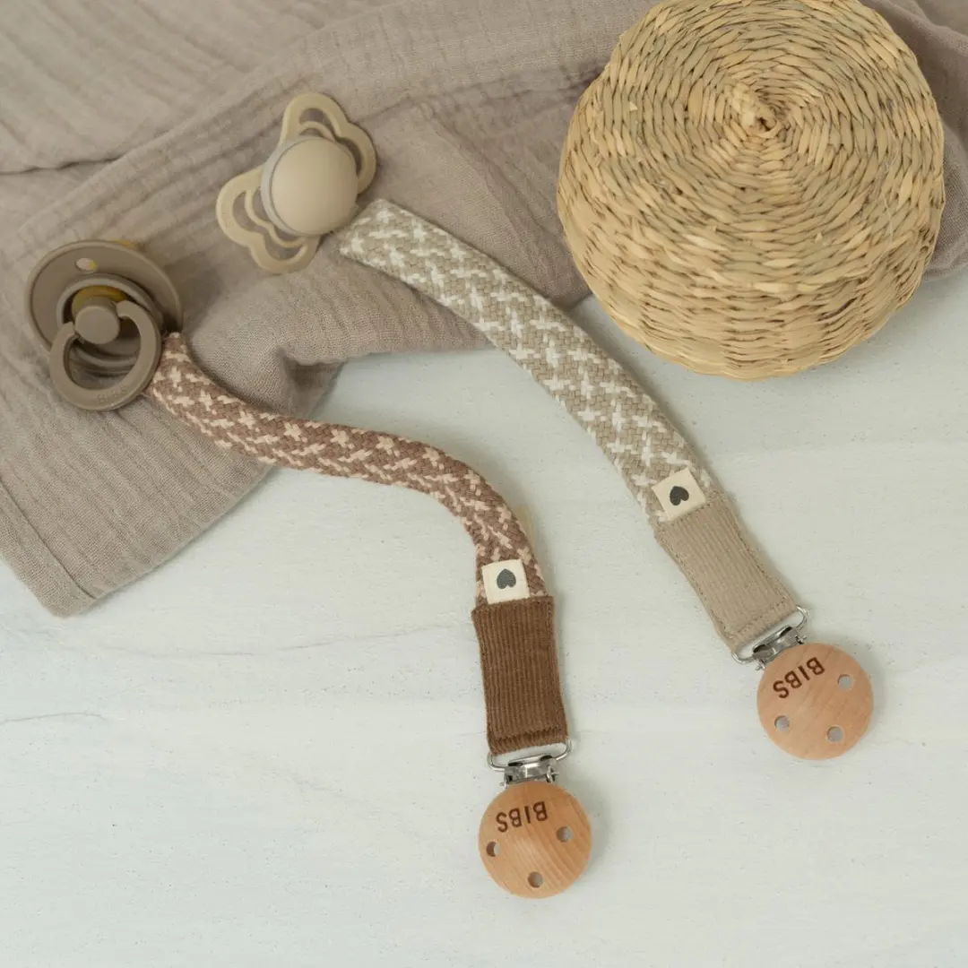 BIBS Fopspeenkoord Sand/Ivory - 0+ maanden