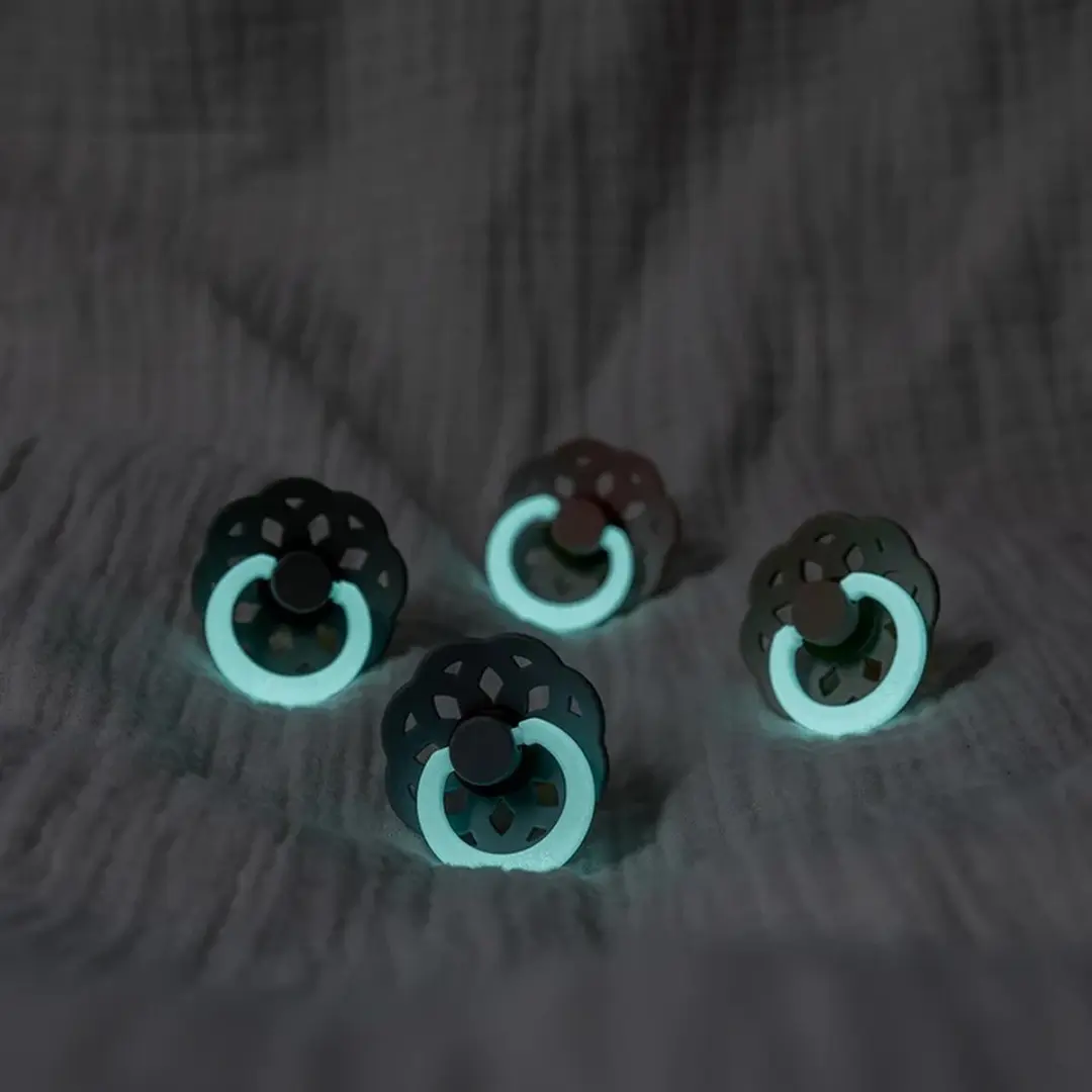 BIBS Boheme Glow In The Dark Fopspeen - Roze