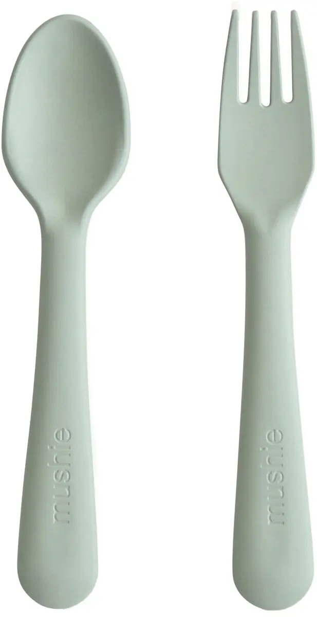 Mushie Kinderbestek Lepel en Vork
