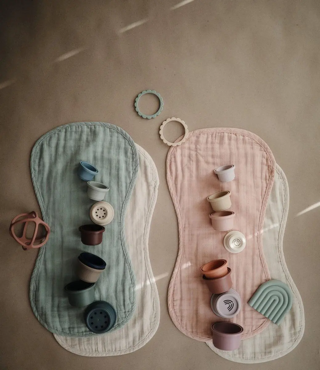 Mushie Spuugdoeken Set 2 Stuks