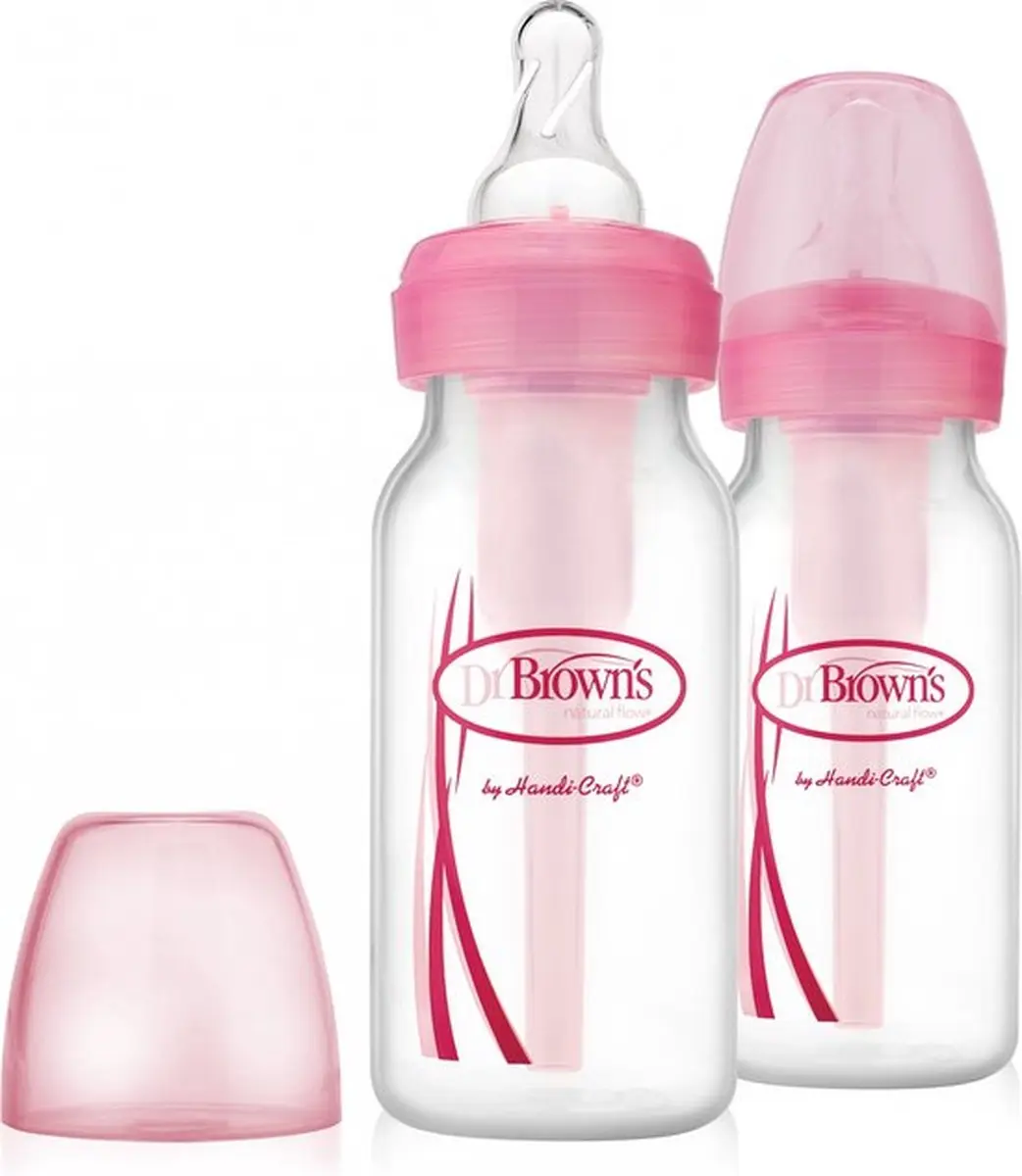Dr. Brown's Standaardfles 120ml - Roze - 2 Stuks