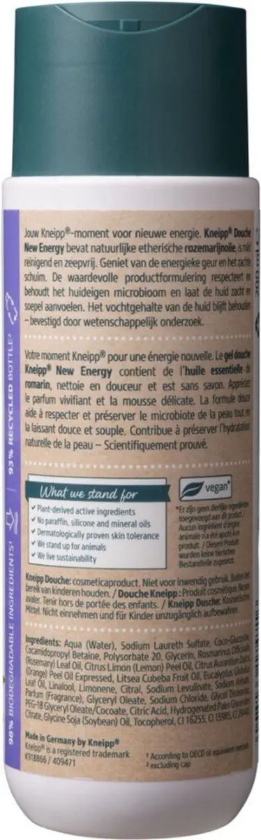 Kneipp New Energy Douchegel 6x200ml