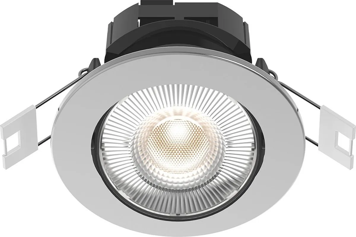 Calex Slimme Inbouwspot Smart LED Dimbaar 8.5cm - Brushed Steel