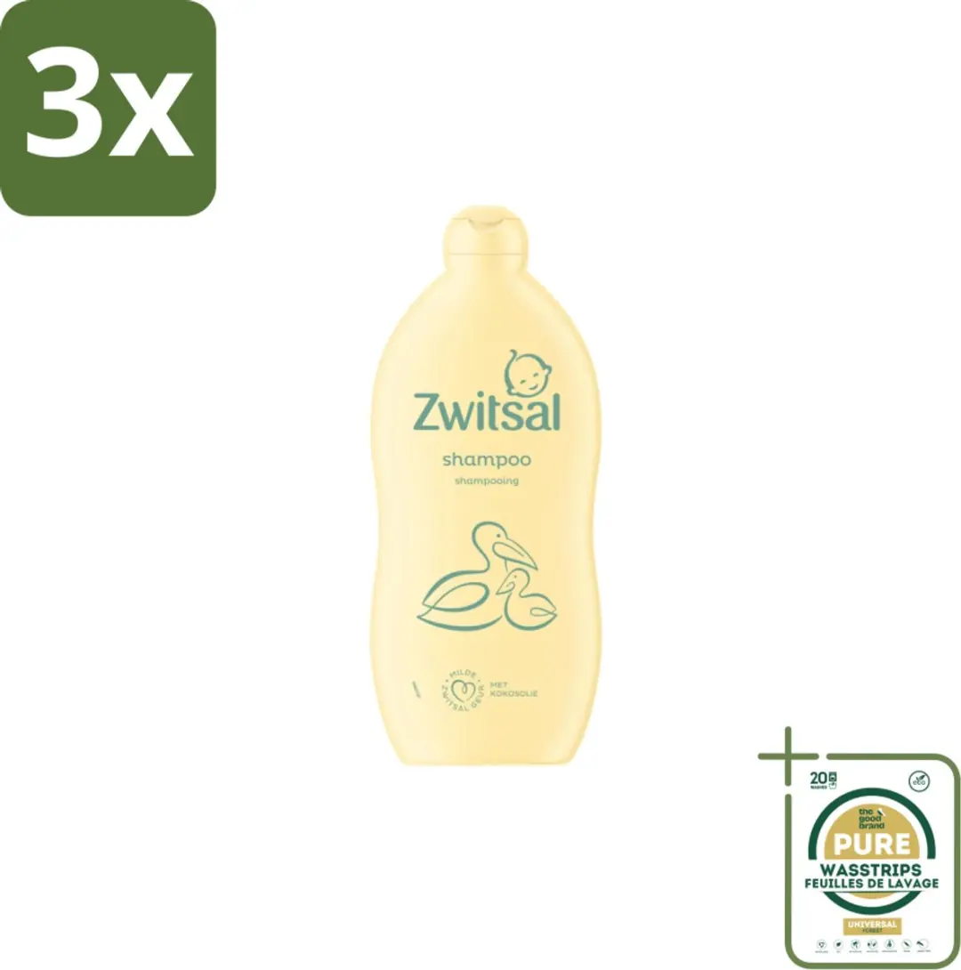 Zwitsal Baby Shampoo Kokosolie 700ml - 3 Stuks