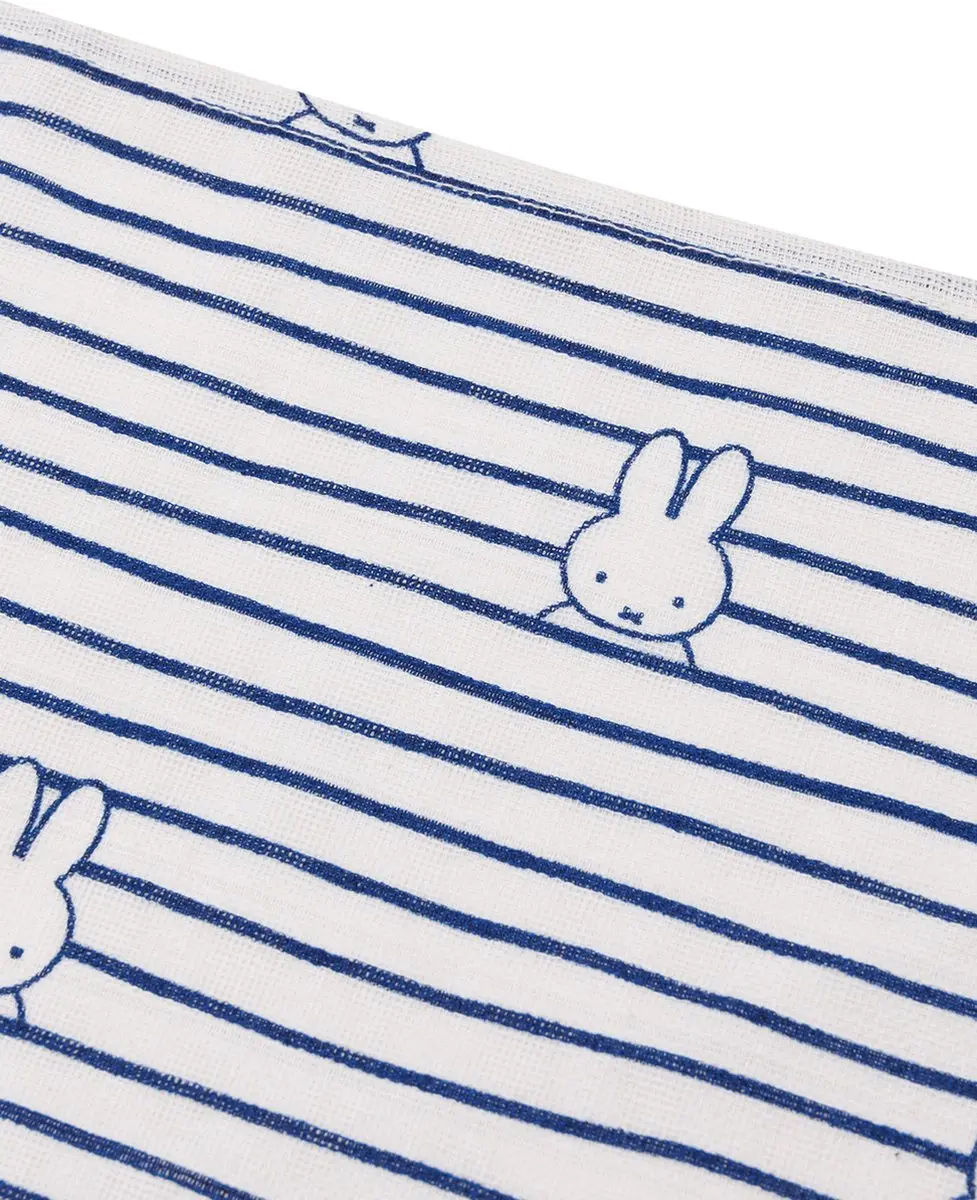 Jollein Hydrofiele Doek Small Miffy Stripe Navy - 70x70cm - 3 Stuks - afbeelding 6 van 6