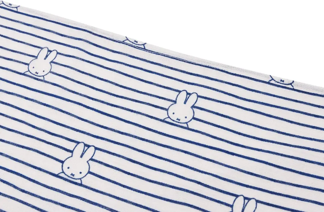 Jollein Hydrofiele Doek Small Miffy Stripe Navy - 70x70cm - 3 Stuks