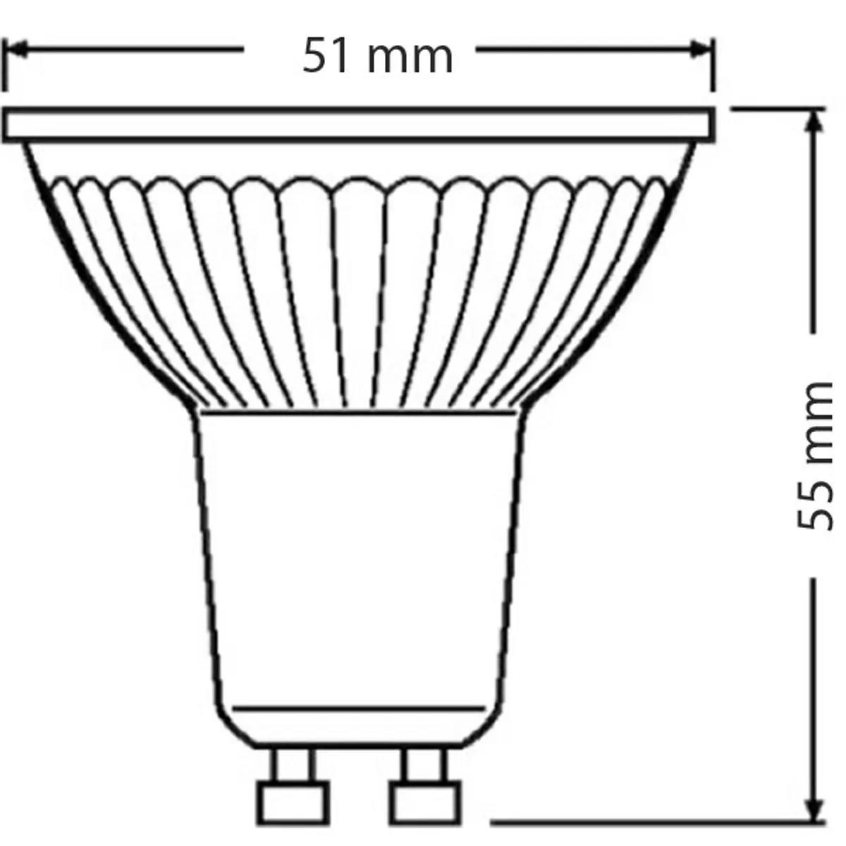 LEDVANCE Parathom PAR16 3.4W GU10 Warm Wit 3000K - Helder glas