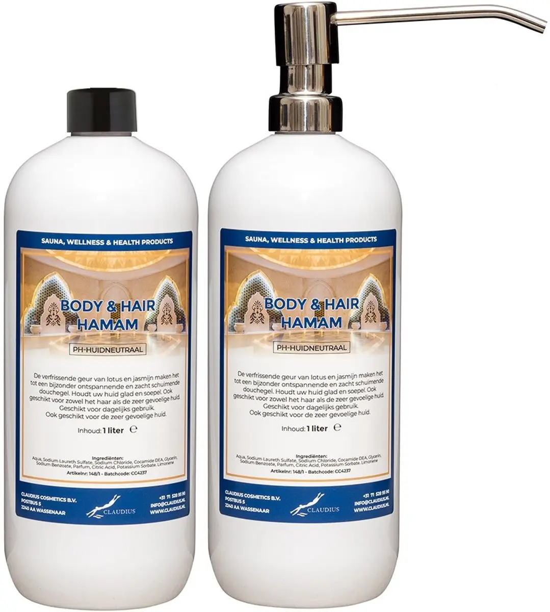 Splashbox Cosmetics Body & Hair Hamam 1L - 2 Stuks