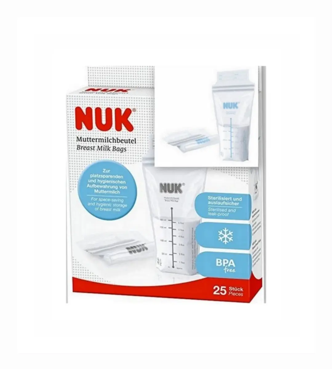 NUK Breast Milk Bags 25 Stuks - 180ml