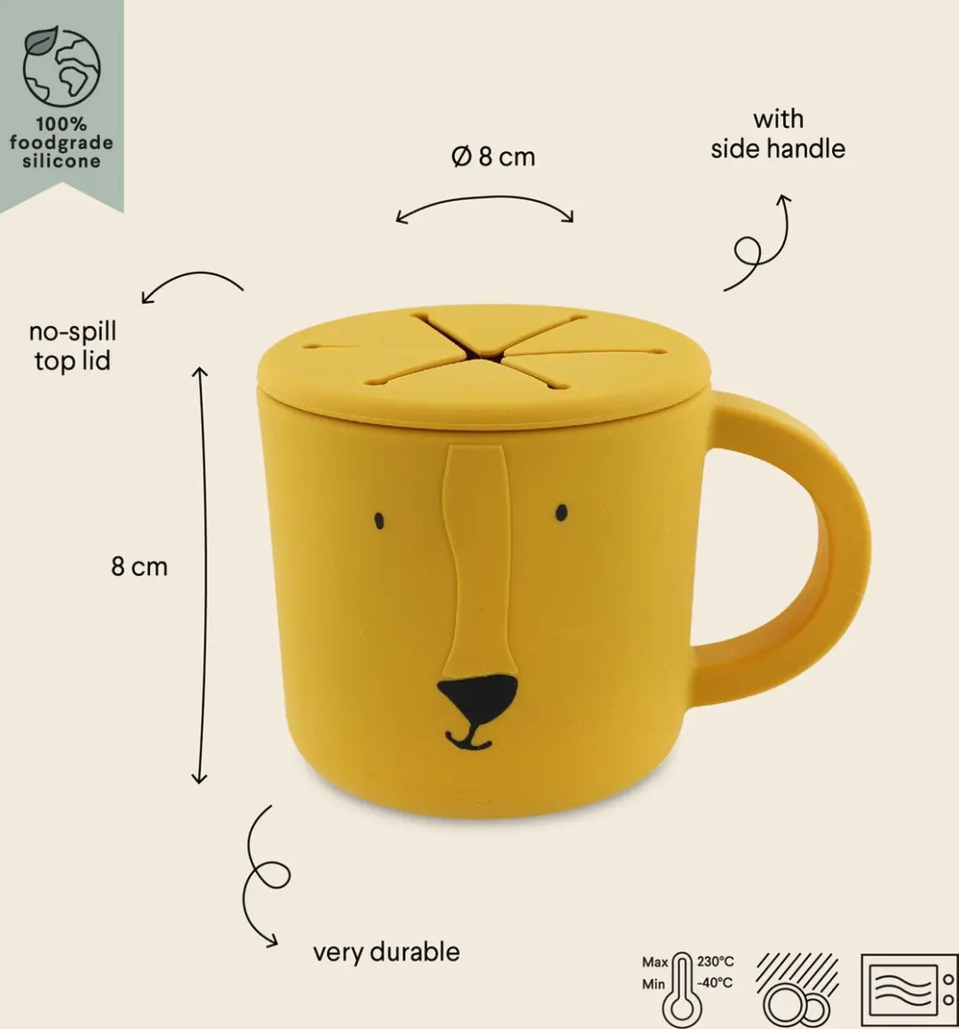 Trixie Snackbeker Mr. Lion - Siliconen - Geel