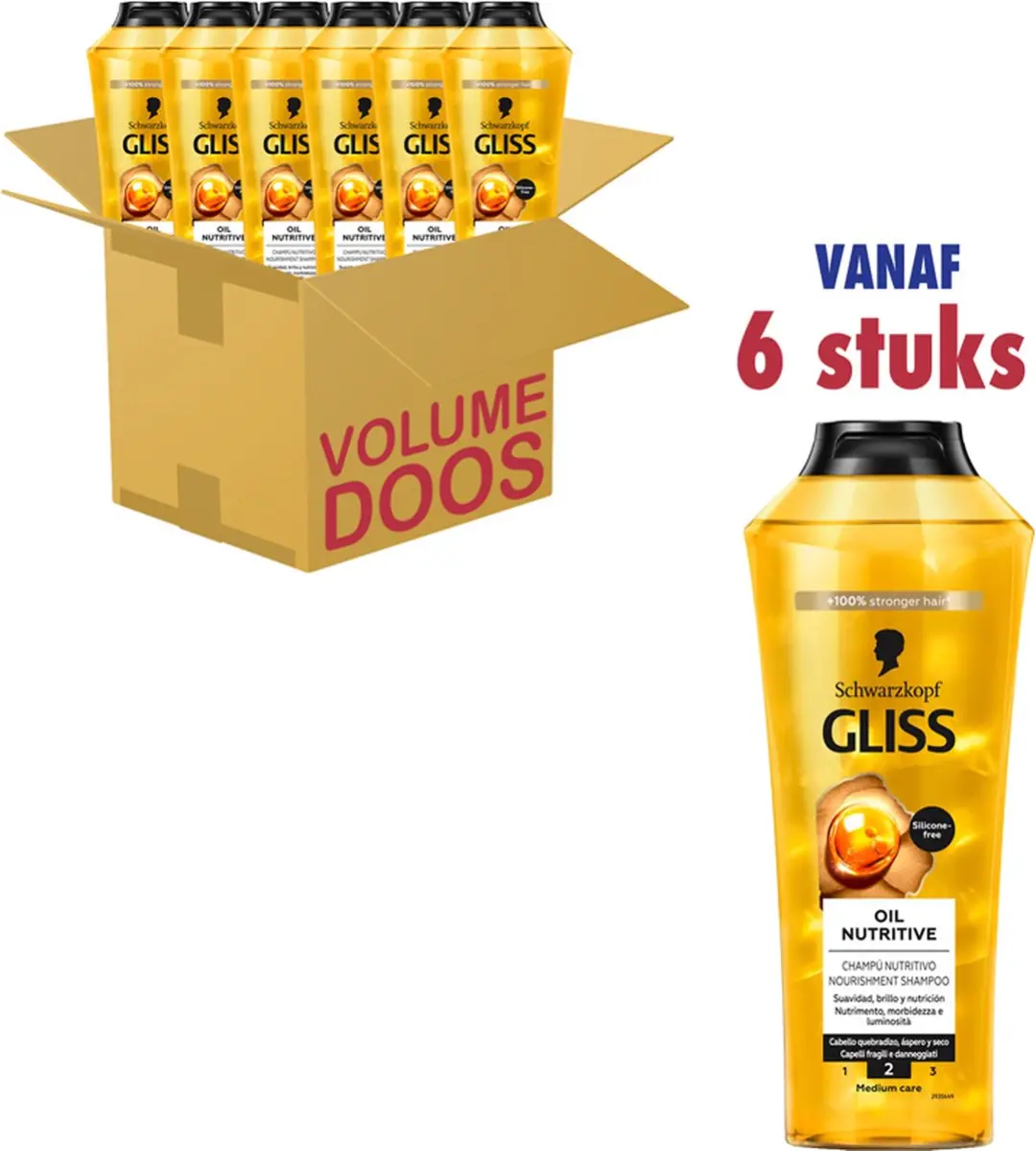 Gliss Kur Shampoo Oil Nutritive 400ml - 6 Stuks
