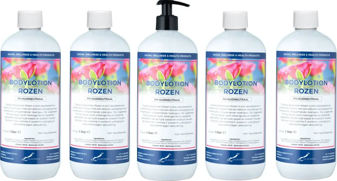 Splashbox Cosmetics Bodylotion Rozen 1L - 5 Stuks