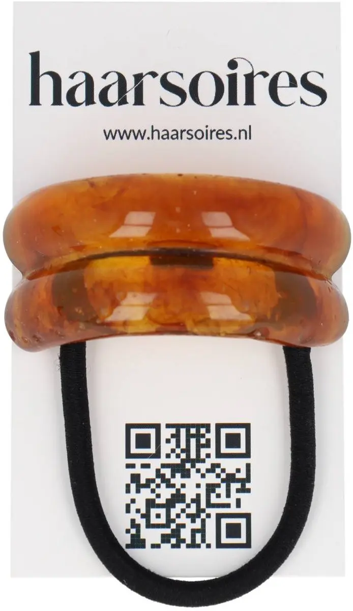 Haarsoires Cuff Haarringen 5cm - Glans Bruin - Kunststof