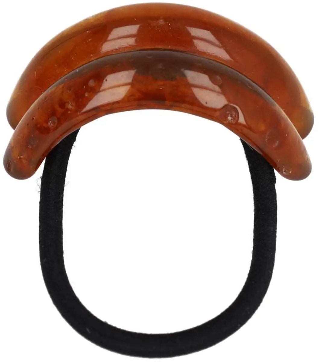 Haarsoires Cuff Haarringen 5cm - Glans Bruin - Kunststof