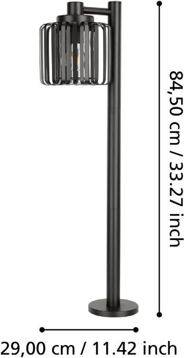 Eglo Selinus Staande Lamp Buiten E27 - Zwart
