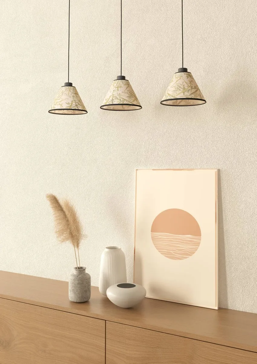 Eglo Oxpark Hanglamp E27 - 3 Lichtpunten - Zwart/Bruin/Crème - afbeelding 6 van 6