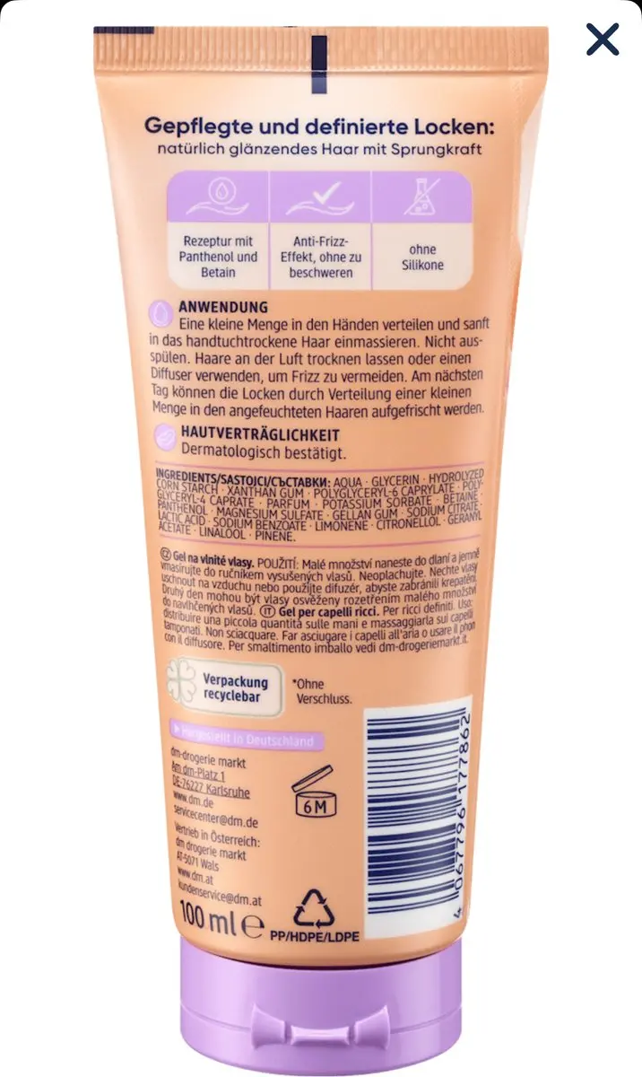 Balea Krullen Crunch Gel 100ml
