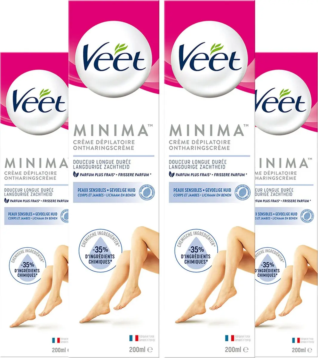 Veet Ontharingscreme Minima - 800ml (4x200ml)