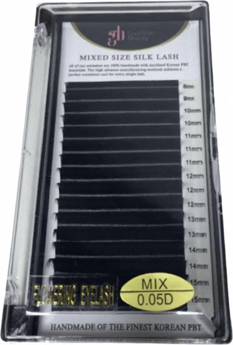 Guardian Beauty Prime Silk Lashes Mix 0.05mm - D Krul - 2 Stuks