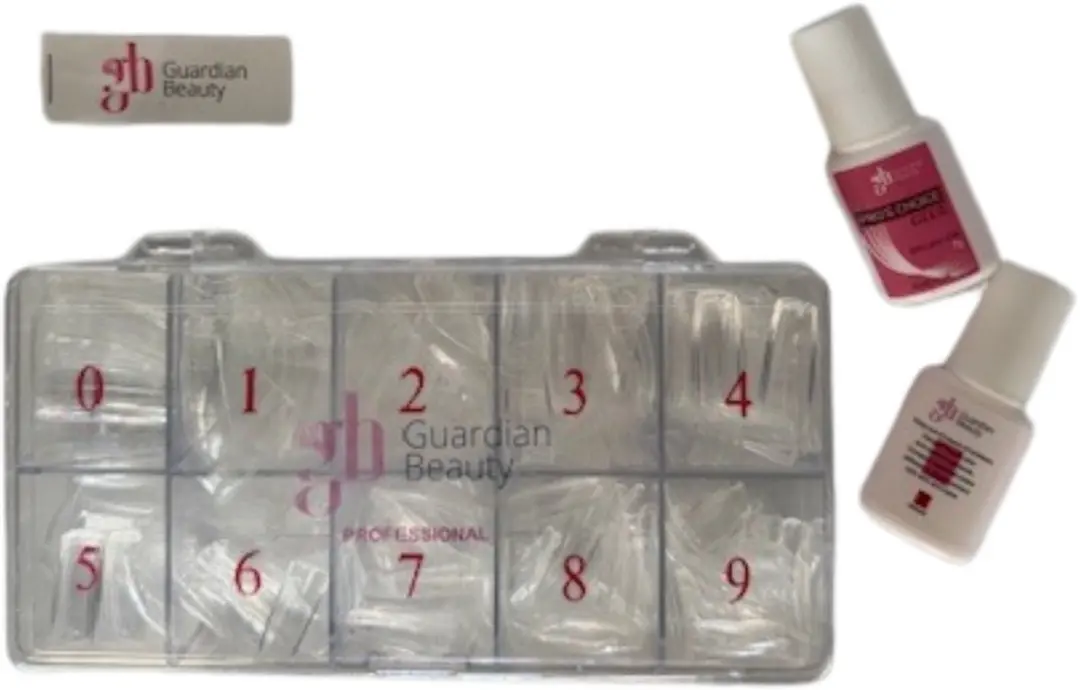 Guardian Beauty Nageltips Half Cover Transparant - 500 Stuks