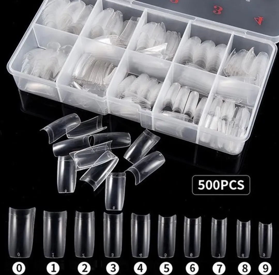 Guardian Beauty Nageltips Half Cover Transparant - 500 Stuks