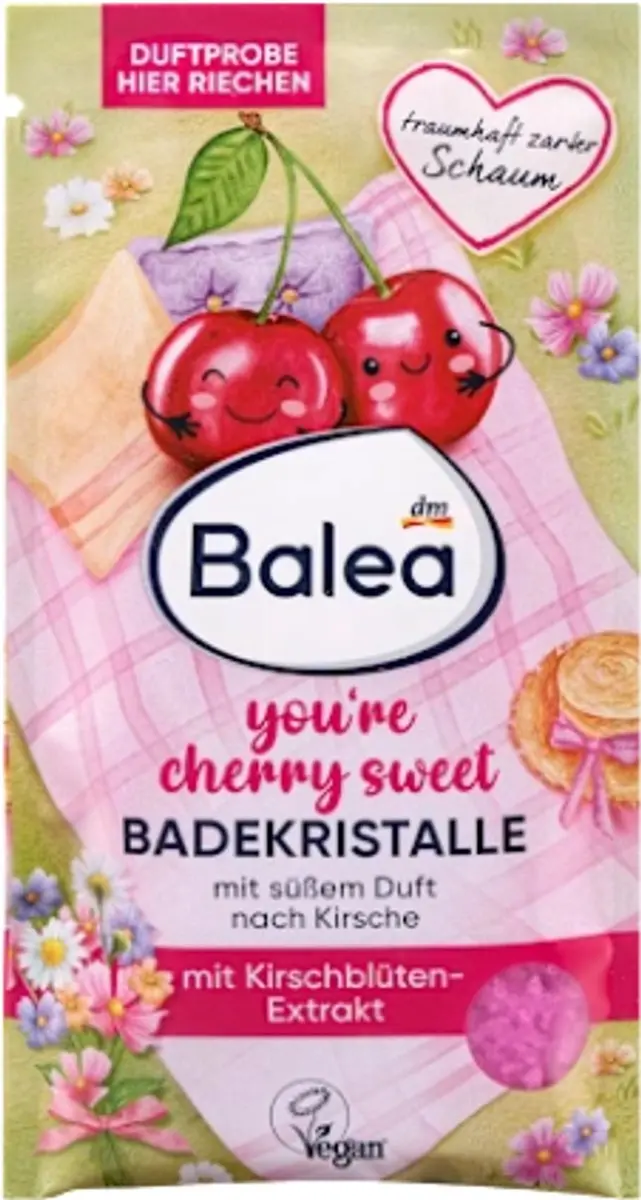 Balea You're Cherry Sweet Badkristallen 80g