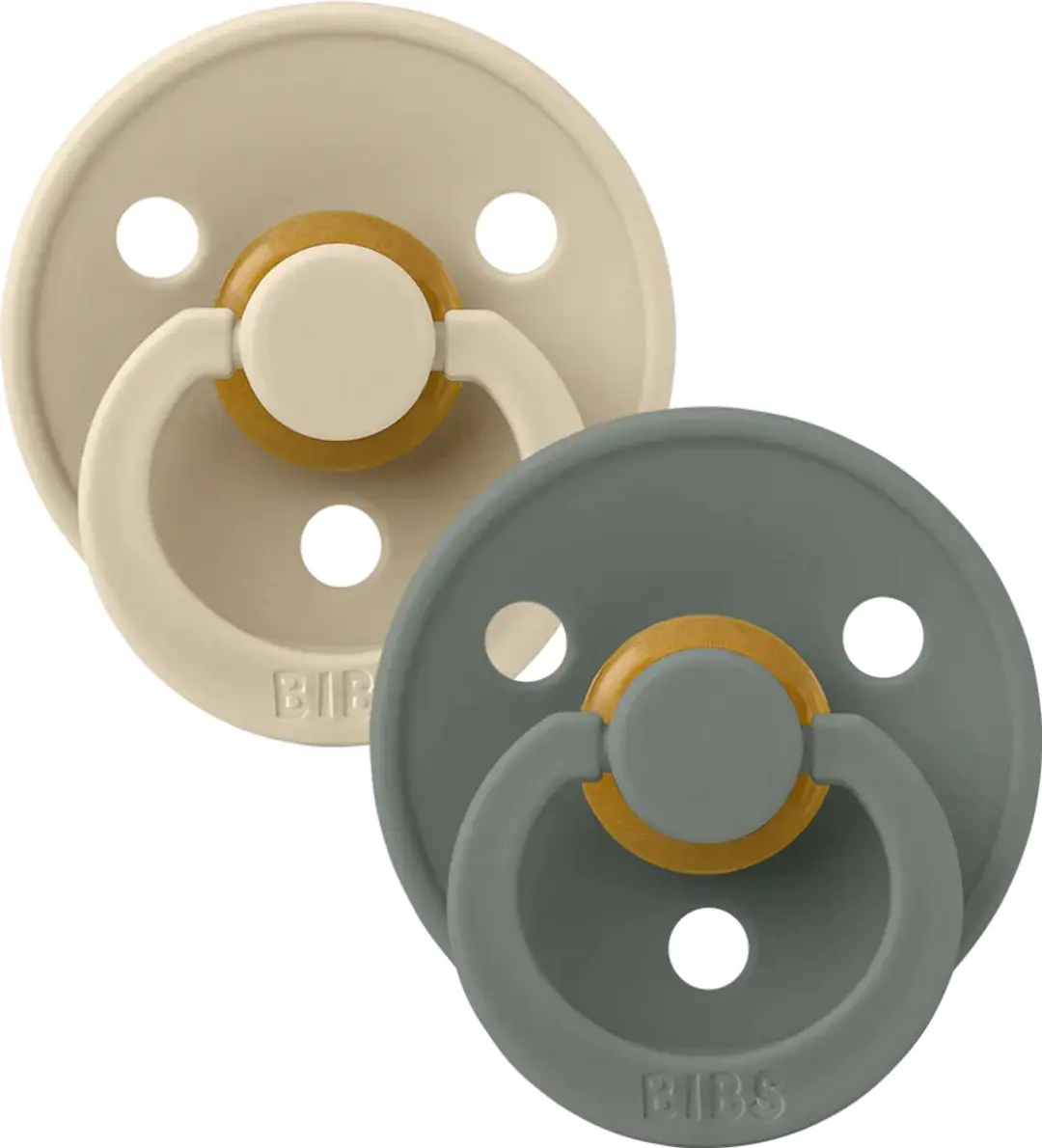 BIBS Retro Fopspeen 6-18 Mnd - 2 Stuks - Vanilla/Pine