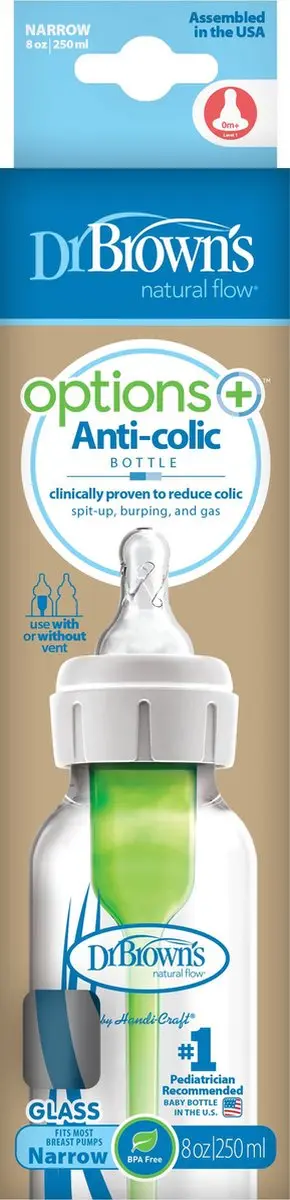 Dr. Brown's Options+ Anti-Colic Babyfles 250ml - Glas