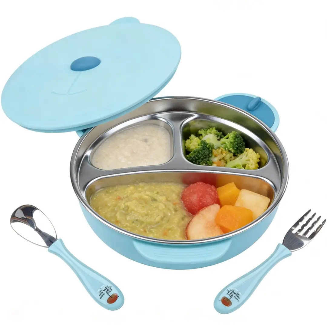 ECTEATOY RVS Babybord met Zuignap
