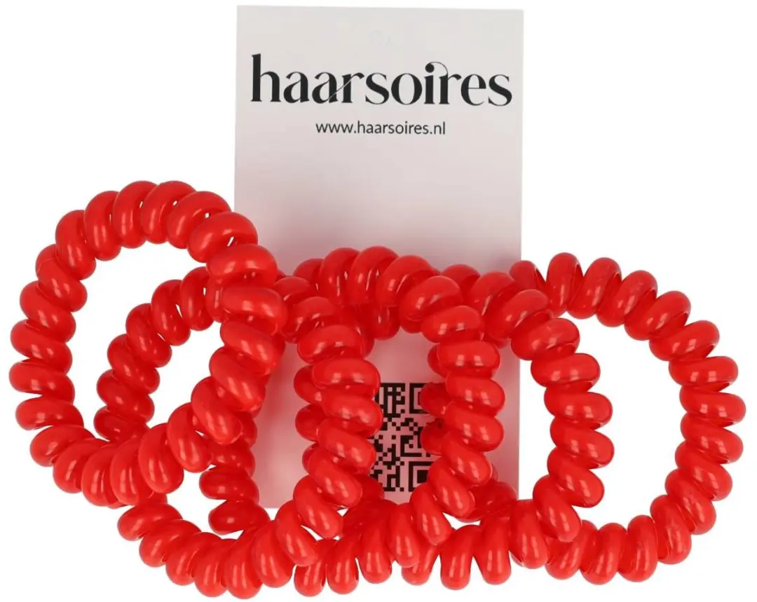 Haarsoires Invisibobble Basic Telefoondraad Rood - 5 Stuks