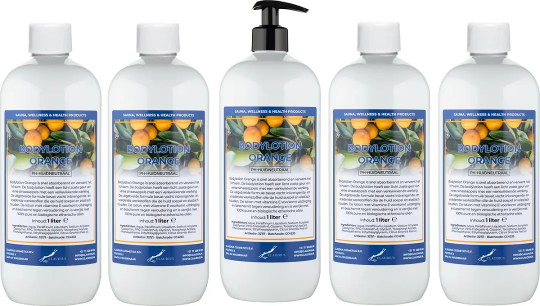 Splashbox Cosmetics Bodylotion Orange 5L - 5 Stuks