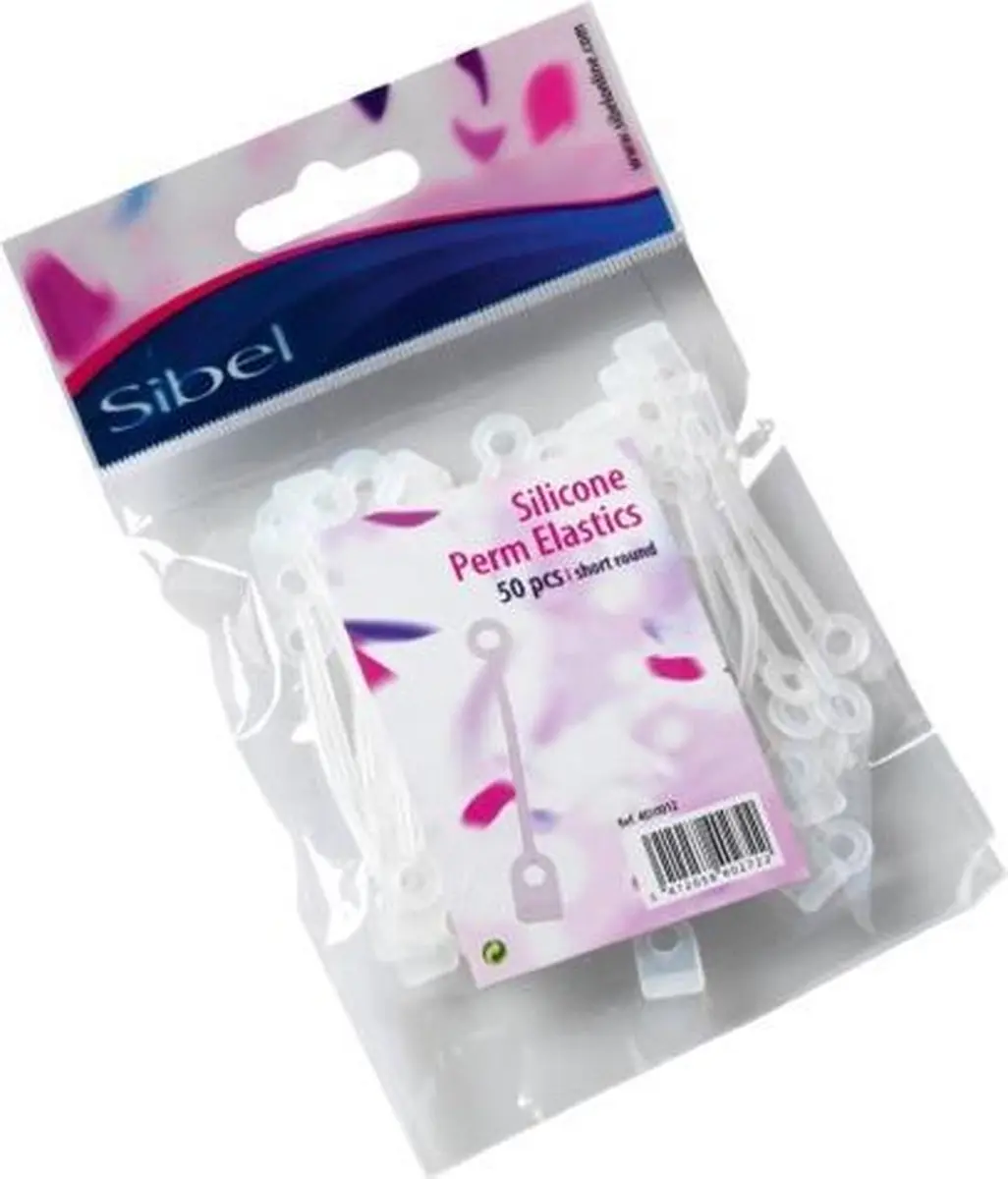 Sibel Permanent Elastiekjes Siliconen Wit - 50 Stuks