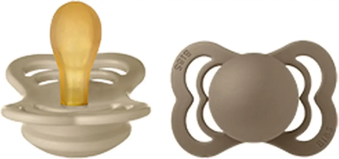 BIBS Supreme Speen T1 - 2 Stuks - Vanilla/Dark Oak