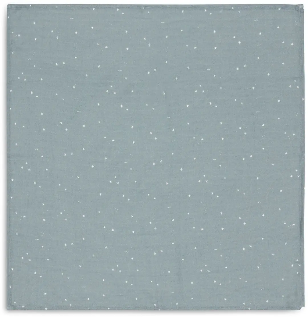 Jollein Hydrofiele Doekjes Small 70x70cm - 3 Stuks - Twinkling Sea Green
