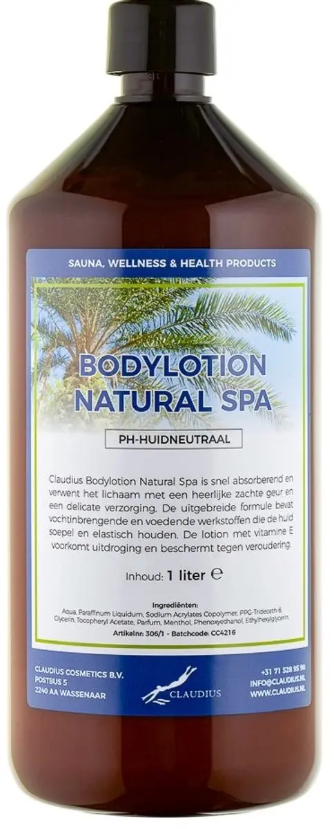 Splashbox Cosmetics Bodylotion Natural Spa 1L