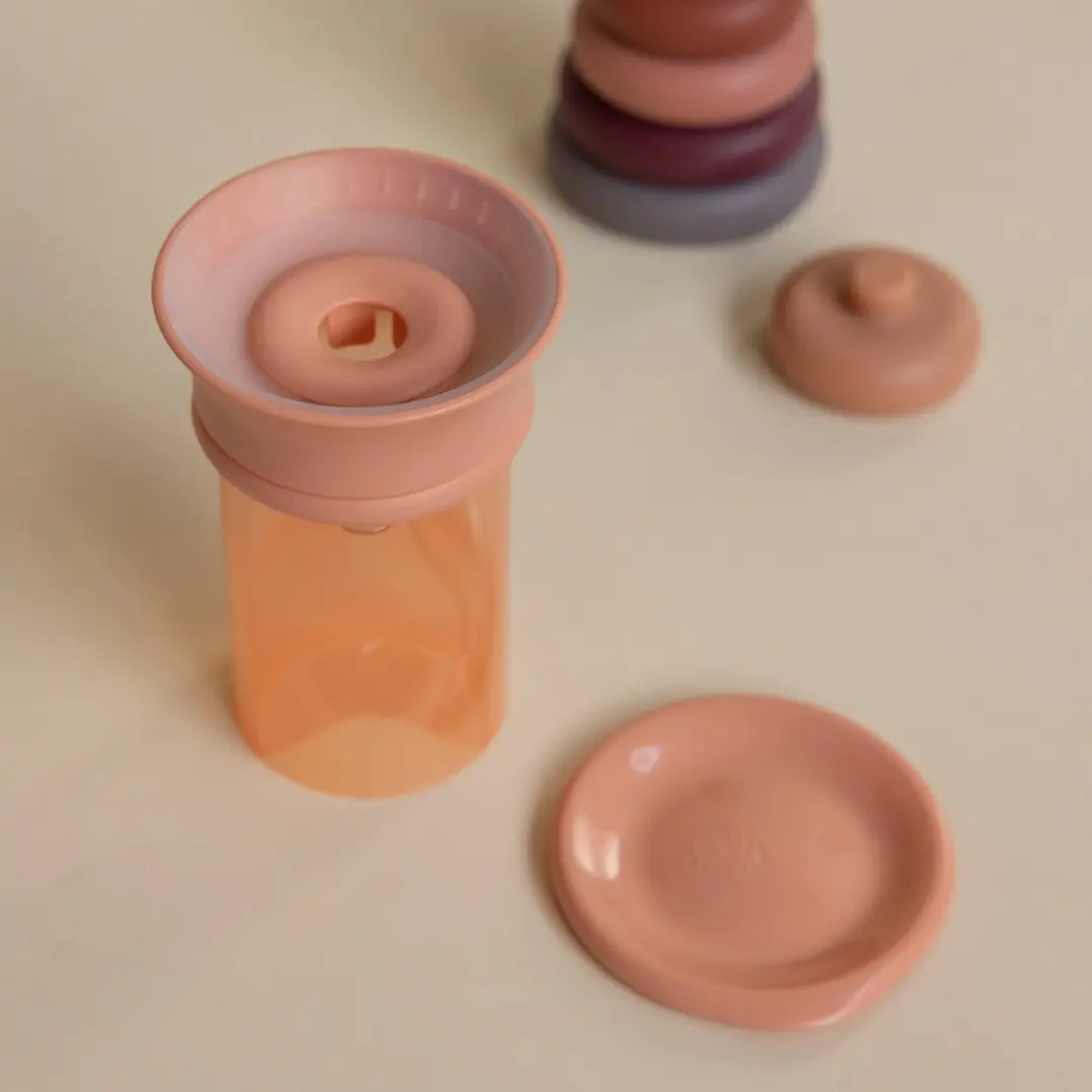 Difrax 360° Drinkbeker 250ml - Oranje - 2 Stuks