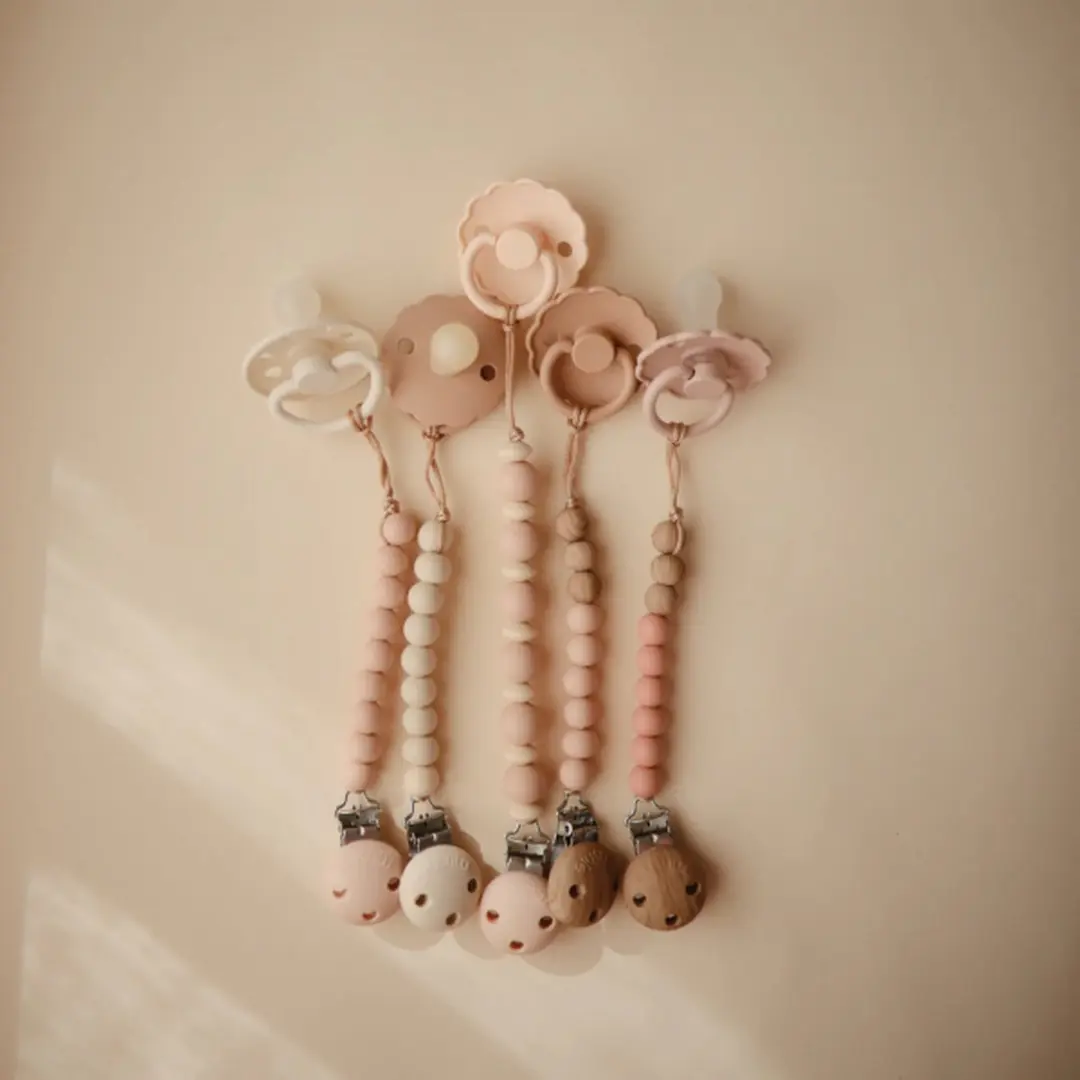 Mushie Siliconen Speenkoord Luna Blush