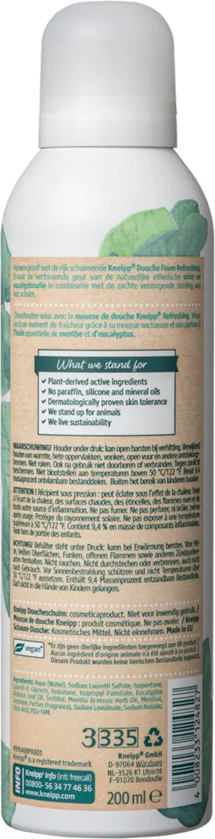 Kneipp Refreshing Douchefoam Mint Eucalyptus 6x200ml