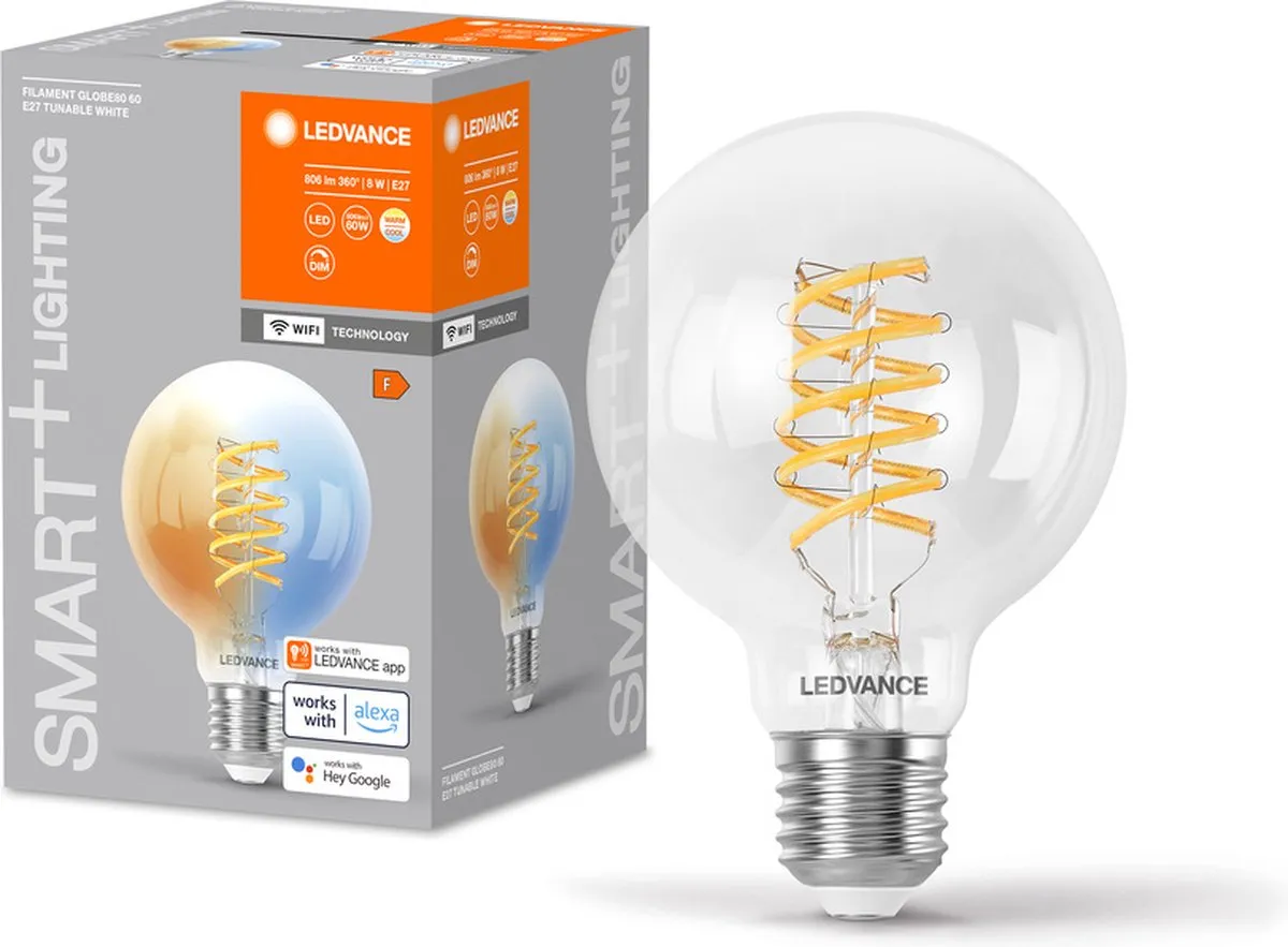 LEDVANCE SMART+ WIFI E27 8W 806lm - 4 Stuks - afbeelding 6 van 6